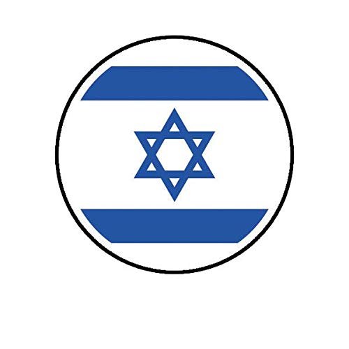 ION Graphics Magnet Round Israeli Flag Magnetic Vinyl Israel Jew Jewish Circle 5" Car Magnet Bumper Sticker