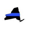 Magnet New York State Shaped Thin Blue Line Magnetic Vinyl NY V2 Car Magnet Bumper Sticker view 1