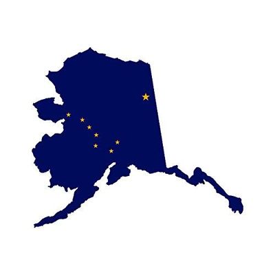Magnet Alaska State Shaped Flag Magnetic Vinyl AK Car Magnet Bumper Sticker