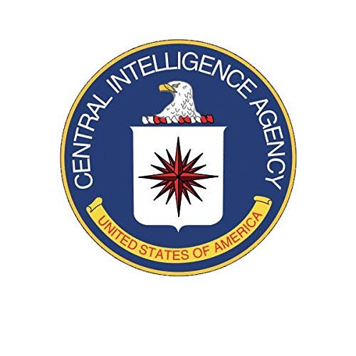 ION Graphics Magnet Central Intelligence Agency CIA Seal Magnetic Vinyl Black USA Clandestine 5" Car Magnet Bumper Sticker