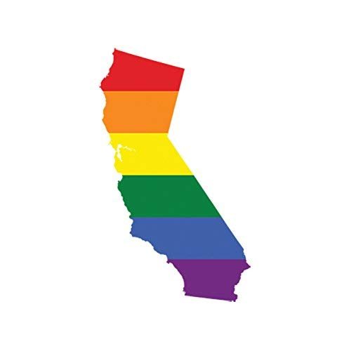 Magnet California State Shaped Gay Pride Rainbow Flag Magnetic Vinyl LGBT CA Car Magnet Bumper Sticker
