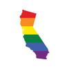 Magnet California State Shaped Gay Pride Rainbow Flag Magnetic Vinyl LGBT CA Car Magnet Bumper Sticker view 1