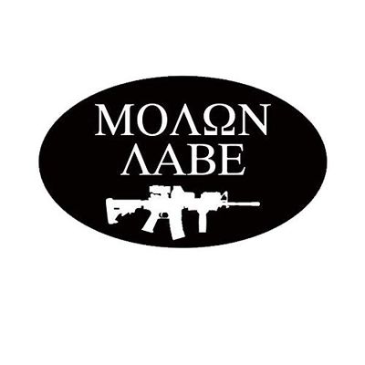 ION Graphics Magnet Oval Molon Labe Magnetic Vinyl NRA 2A 5" Car Magnet Bumper Sticker
