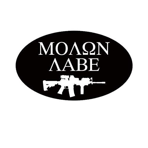 ION Graphics Magnet Oval Molon Labe Magnetic Vinyl NRA 2A 5" Car Magnet Bumper Sticker