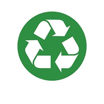 ION Graphics Magnet Green Trash Recycle Sign Magnetic Vinyl Environmental 5" Car Magnet Bumper Sticker