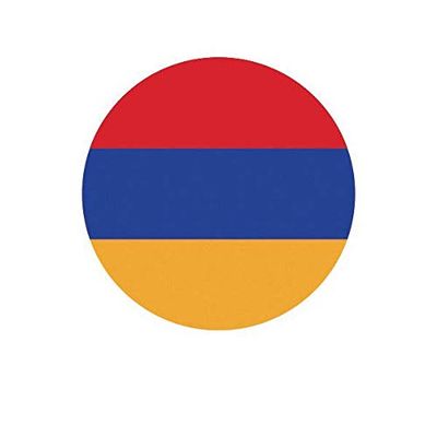ION Graphics Magnet Round Armenian Flag Magnetic Vinyl Armenia ARM AM 5" Car Magnet Bumper Sticker