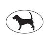ION Graphics Magnet Beagle Euro Oval Magnetic Vinyl Dog Canine pet 5" Car Magnet Bumper Sticker view 1