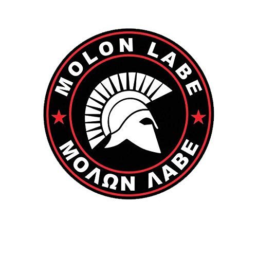 ION Graphics Magnet Molon Labe Red Circle Magnetic Vinyl Come Take Them 2A v4d 5" Car Magnet Bumper Sticker
