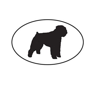 ION Graphics Magnet Bouvier des Flandres Euro Oval Magnetic Vinyl Dog 5" Car Magnet Bumper Sticker