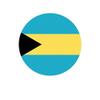 ION Graphics Magnet Round Bahamian Flag Magnetic Vinyl Bahamas BHS BS 5" Car Magnet Bumper Sticker view 1