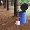 Camco Bucket Toilet Seat with Lid - Converts Standard 5 Gallon Bucket into Portable Toilet for Camping - Convenient Camping Toilet for Hunting & More - Includes 3 RV Toilet Waste Bags (41546) view 2