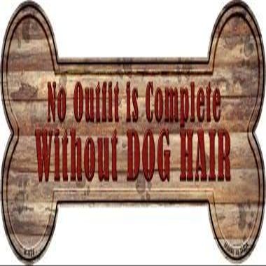 SMART BLONDE Outfit Without Dog Hair Novelty Bone Magnet B-025