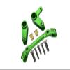 Aluminum Steering Assembly For Arrma 1:10 GRANITE/BIG ROCK 3S / BIG ROCK V3 3S / VORTEKS 3S / SENTON 3S / 1:8 VENDETTA 3S - 10Pc Set Green view 1