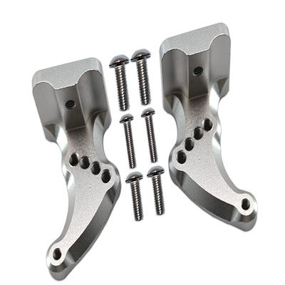 GPM For Traxxas E-Revo 2.0 VXL Brushless (86086-4) Upgrade Parts Aluminum Rear Wing Mount - 2Pc Set Silver
