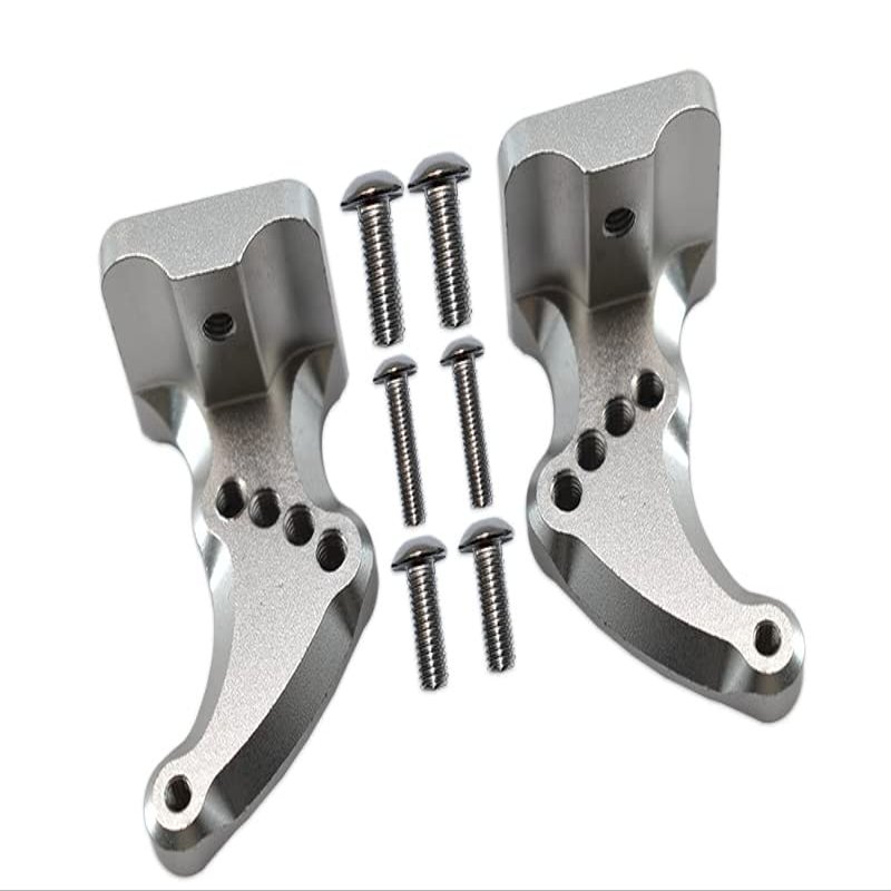 GPM For Traxxas E-Revo 2.0 VXL Brushless (86086-4) Upgrade Parts Aluminum Rear Wing Mount - 2Pc Set Silver