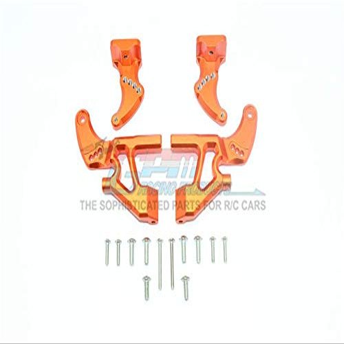 GPM For Traxxas E-Revo 2.0 VXL Brushless (86086-4) Upgrade Parts Aluminum Rear Wing Mount Full Set - 4Pc Set Orange