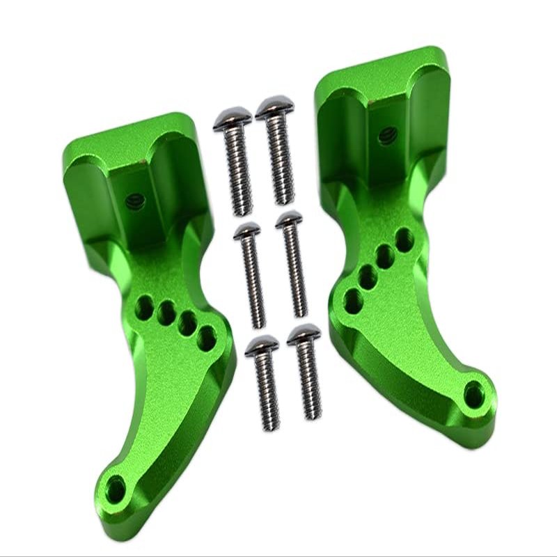 GPM For Traxxas E-Revo 2.0 VXL Brushless (86086-4) Upgrade Parts Aluminum Rear Wing Mount - 2Pc Set Green