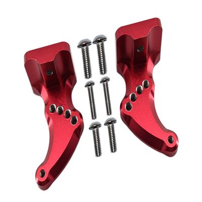 GPM For Traxxas E-Revo 2.0 VXL Brushless (86086-4) Upgrade Parts Aluminum Rear Wing Mount - 2Pc Set Red