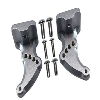 GPM For Traxxas E-Revo 2.0 VXL Brushless (86086-4) Upgrade Parts Aluminum Rear Wing Mount - 2Pc Set Gray Silver