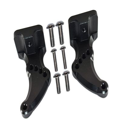 GPM For Traxxas E-Revo 2.0 VXL Brushless (86086-4) Upgrade Parts Aluminum Rear Wing Mount - 2Pc Set Black