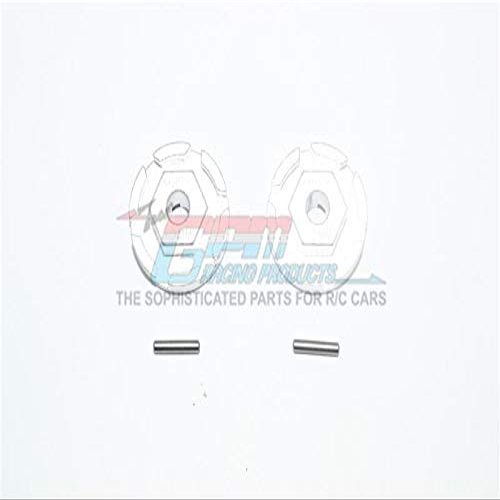 GPM For Traxxas Rustler 4X4 VXL (67076-4) Upgrade Parts Aluminum Hex Adapter (+2mm) - 2Pc Set Silver