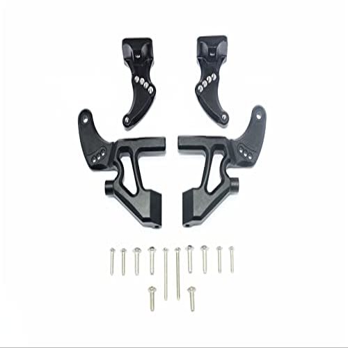 GPM For Traxxas E-Revo 2.0 VXL Brushless (86086-4) Upgrade Parts Aluminum Rear Wing Mount Full Set - 4Pc Set Black