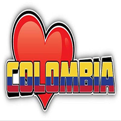 KW Vinyl Magnet Colombia Art Heart Flag Travel Slogan Truck Car Magnet Bumper Sticker Magnetic 5"