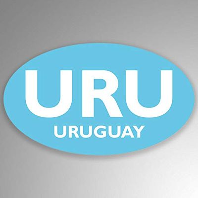 JB Print Magnet Uruguay Oval Country Abbreviation Vinyl Decal Sticker Car Waterproof Car Decal Magnetic Bumper Sticker 5"