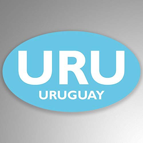 JB Print Magnet Uruguay Oval Country Abbreviation Vinyl Decal Sticker Car Waterproof Car Decal Magnetic Bumper Sticker 5"