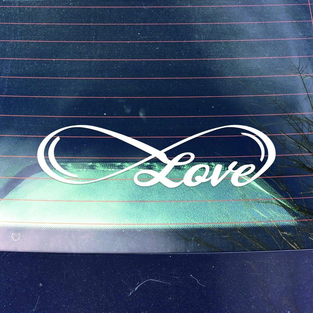 JB Print Magnet Love Infinity Vinyl Decal Sticker Car Waterproof Car Decal Magnetic Bumper Sticker 5"