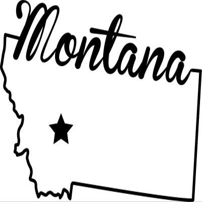 JB Print Magnet State of Montana Script Vinyl Decal Sticker Car Waterproof Car Decal Magnetic Bumper Sticker 5"