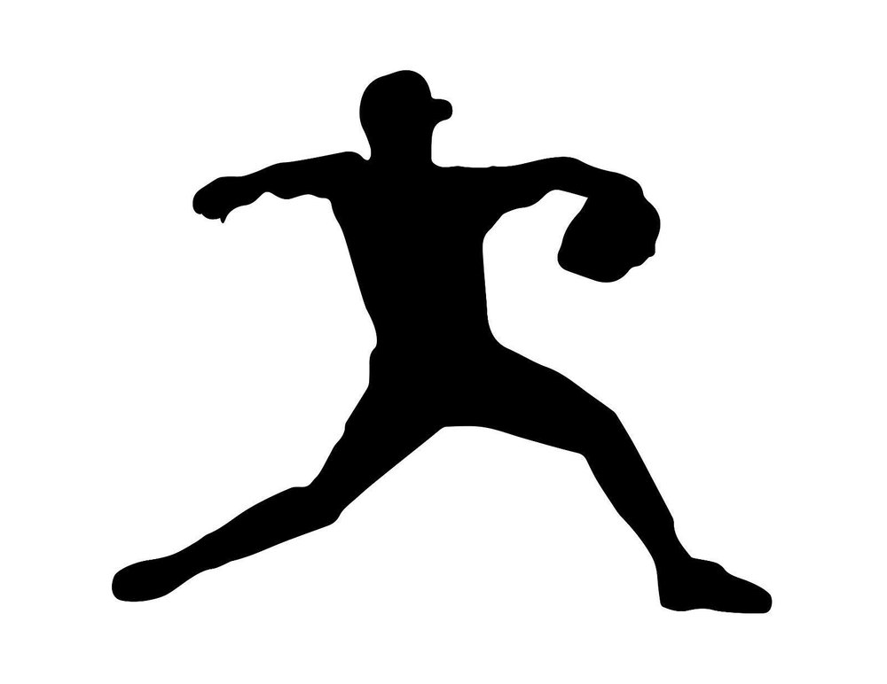 JB Print Magnet Baseball Pitcher Pitching The Ball Vinyl Decal Sticker Car Waterproof Car Decal Magnetic Bumper Sticker 5"