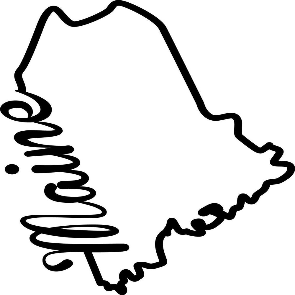 JB Print Magnet State of Maine Script Vinyl Decal Sticker Car Waterproof Car Decal Magnetic Bumper Sticker 5"