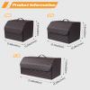 Ergocar Car Trunk Organizer Luxury Foldable Car Boot Tidy Storage Box Waterproof PU Car Boot Storage Organiser for Car/SUV/Truck/Auto (Brown-M) view 3