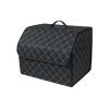 Ergocar Luxury Foldable Car Trunk Organizer - Black, 53L, Waterproof PU, Foldable Mount, Auto/SUV/Truck view 1