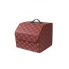 Ergocar Car Trunk Organizer Luxury Foldable Car Boot Tidy Storage Box Waterproof PU Car Boot Storage Organiser for Car/SUV/Truck/Auto (Red Wine-S) view 1