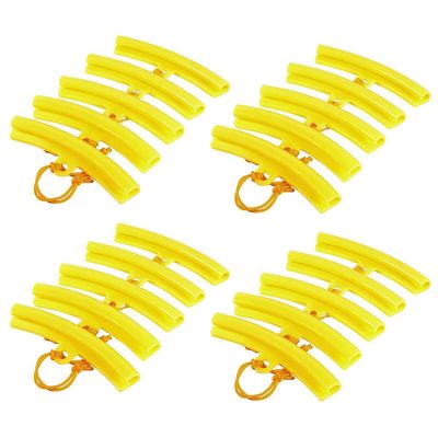Keenso Motorcycle Tire Wheel Rim Protector, Tire Changer Rim Head Protector Wheel Mount Rim Tire Protectors Savers Yellow(4 Pair)
