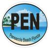 Magnet Pensacola Beach Florida Oval Vinyl Magnetic Bumper Sticker Decal D1262 Euro Oval 5" view 1
