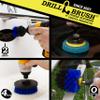 Drillbrush - Rotary Drill Brush Cordless Scrubber - Auto Brush Cleaning - Detail Brush Set - Upholstery Cleaning - Bathroom Cleaning Supplies - Drill Brush Pads - Shower Door Cleaner - Cleaner Pads view 2