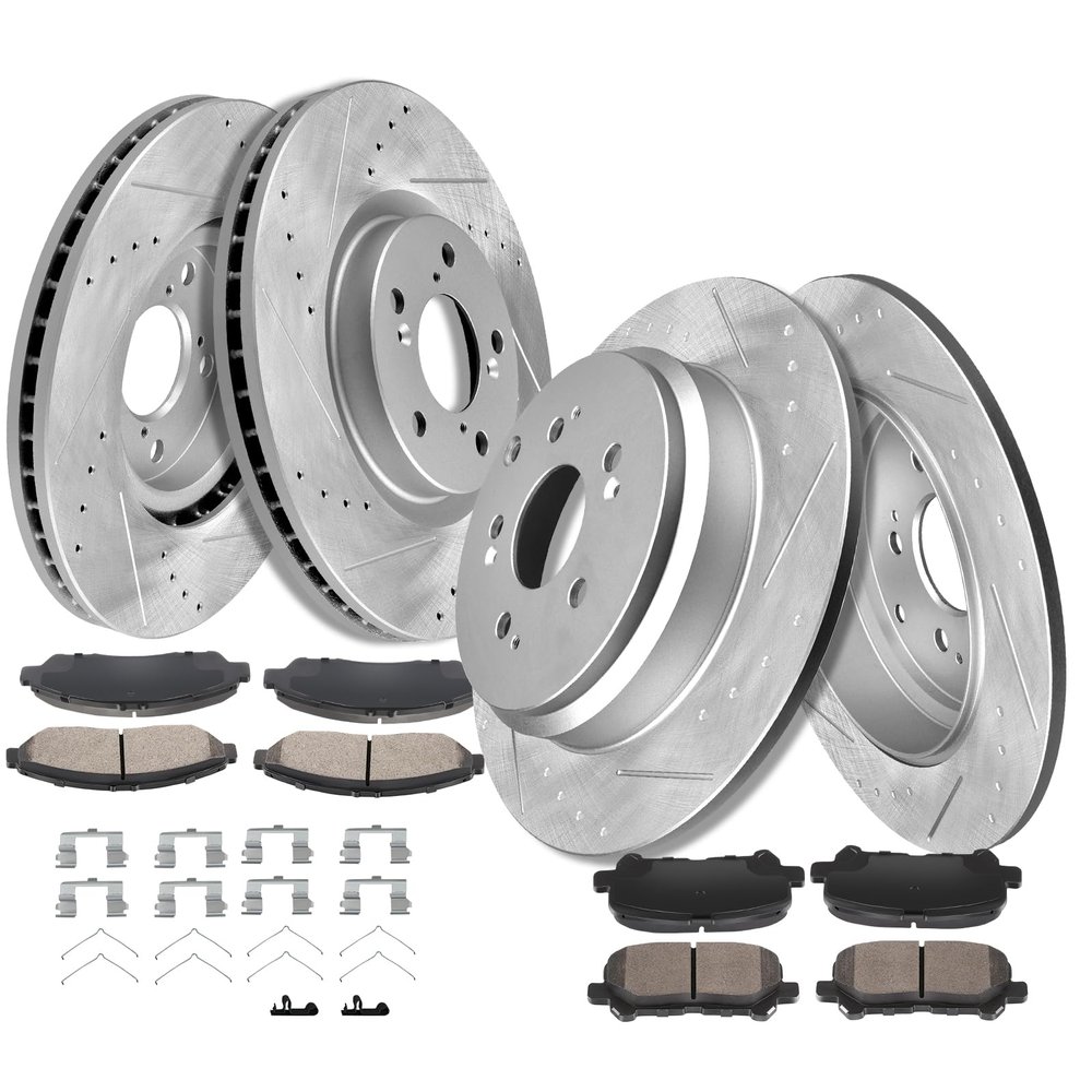 SCITOO Brake Kits Front Rear Brake Rotors Brake Pad:31468;31469;D1280;D1585