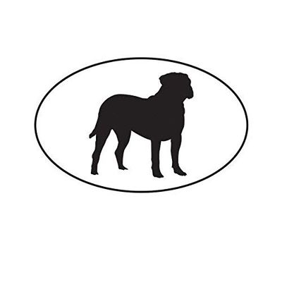 ION Graphics Magnet Bullmastiff Euro Oval Magnetic Vinyl Dog Canine pet 5" Car Magnet Bumper Sticker