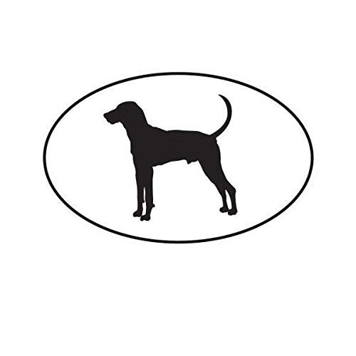 ION Graphics Magnet Treeing Walker Coonhound Euro Oval Magnetic Vinyl Dog 5" Car Magnet Bumper Sticker