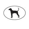 ION Graphics Magnet Treeing Walker Coonhound Euro Oval Magnetic Vinyl Dog 5" Car Magnet Bumper Sticker view 1