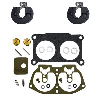 Outboard Carburetor Repair Kit w FLOATS (For Yamaha/Replaces 6E5-W0093-06-00/18-7002, Fits MANY 1986-1995 15, 130, 150, 175, 200 & 225 V4 & V6, See Ad For Exact Year & HP)