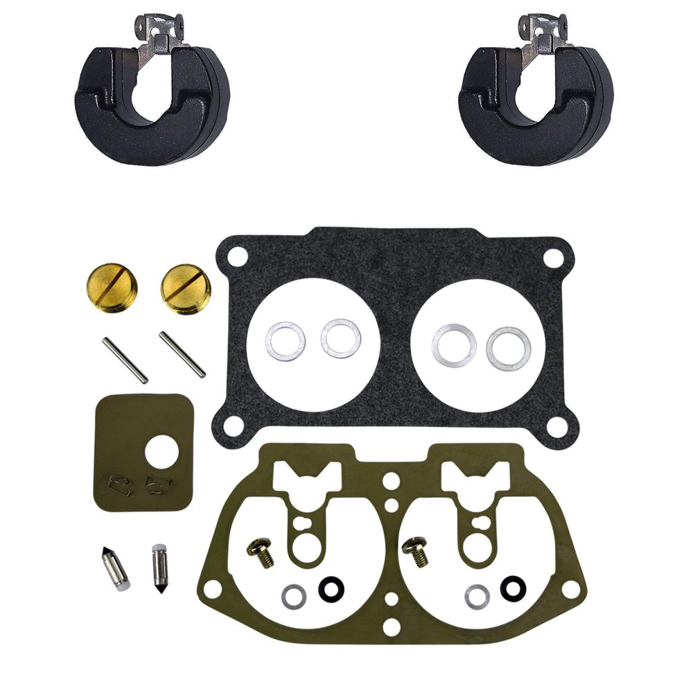 Outboard Carburetor Repair Kit w FLOATS (For Yamaha/Replaces 6E5-W0093-06-00/18-7002, Fits MANY 1986-1995 15, 130, 150, 175, 200 & 225 V4 & V6, See Ad For Exact Year & HP)