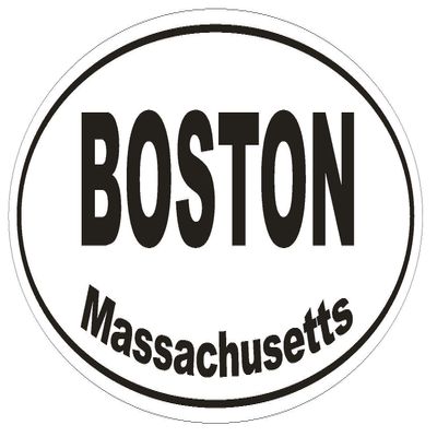 Magnet Boston Massachusetts Oval Vinyl Magnetic Bumper Sticker Decal D1376 Euro Oval 5"