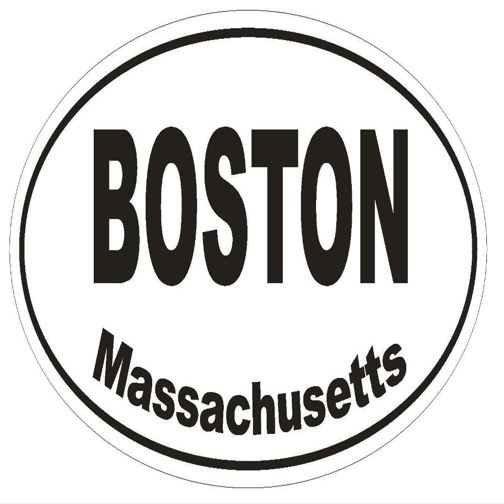 Magnet Boston Massachusetts Oval Vinyl Magnetic Bumper Sticker Decal D1376 Euro Oval 5"