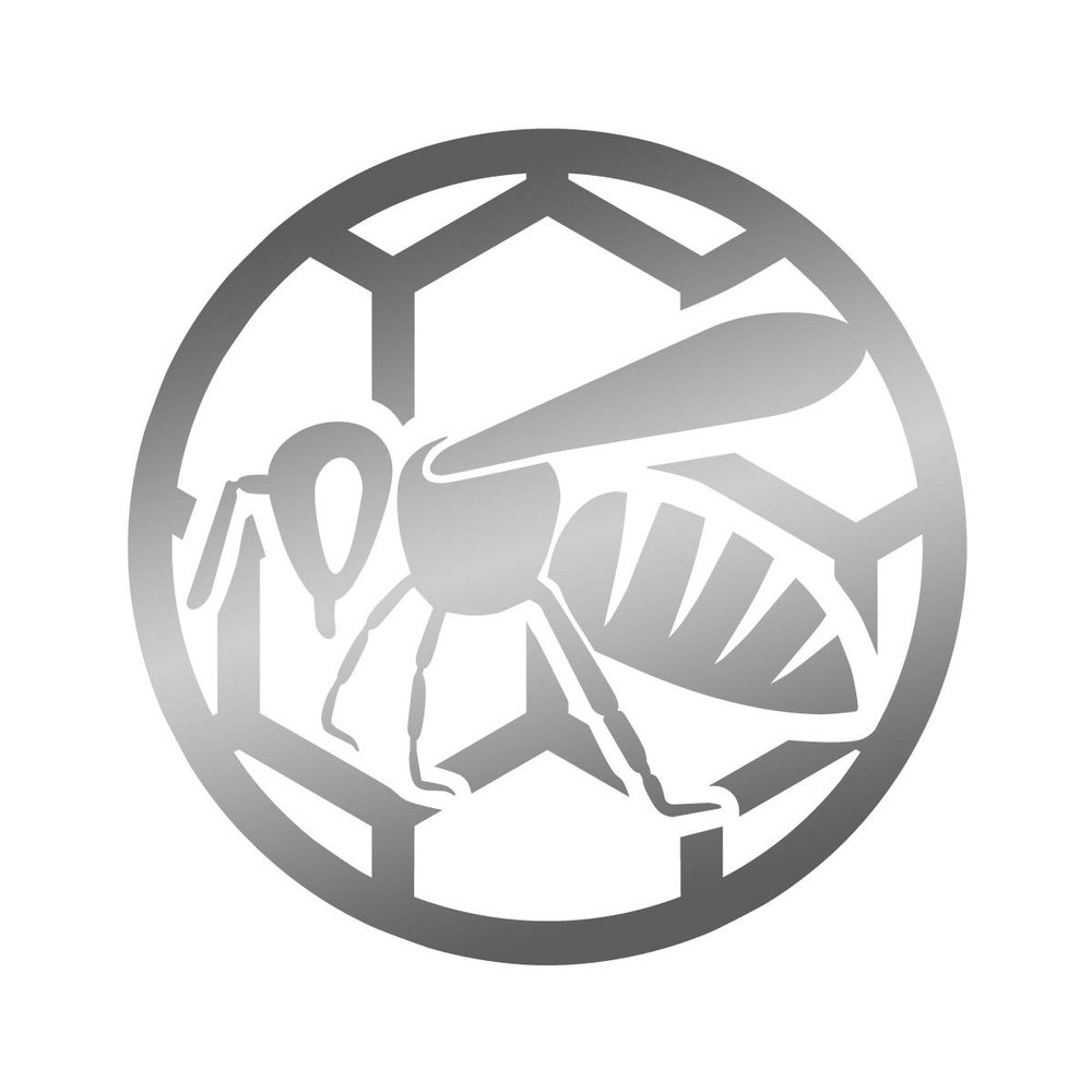Applicable Pun Honey Bee Honeycomb - Vinyl Decal for Outdoor Use on Cars, ATV, Boats, Windows and More - Silver 9 inch