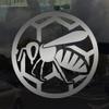 Applicable Pun Honey Bee Honeycomb - Vinyl Decal for Outdoor Use on Cars, ATV, Boats, Windows and More - Silver 9 inch view 2