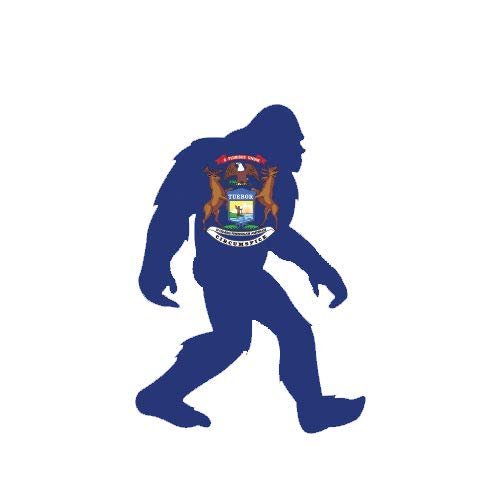 ION Graphics Magnet Michigan Bigfoot Magnetic Vinyl Vinyl Decal MI Big Foot Sasquatch yeti 5" Car Magnet Bumper Sticker